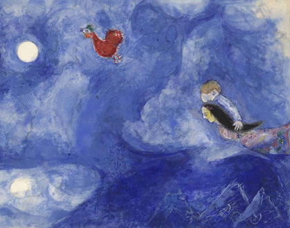 dessin de Chagall pour Aleko, le bref opéra de jeunesse de Rachmaninov
