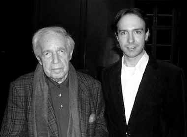 le compositeur Johannes Boris Borowski en compagnie de Pierre Boulez