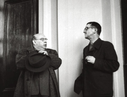 le compositeur Hanns Eisler et le dramaturge Bertolt Brecht à Berlin en 1959