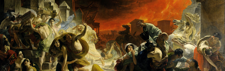последний день помпеи, toile monumentale de Karl Brioullov (1833)