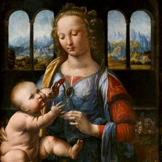 Leonardo da Vinci : Madonna del garofano © Bertrand Bolognesi