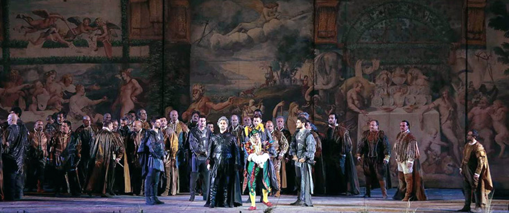 Superbe Rigoletto d'Ivo Guerra d'après Ettore Fagiuoli aux arènes de Vérone !