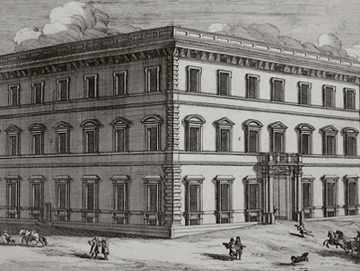 façade du Palazzo Bonelli (1690) où fut créée la Passione de Scarlatti en 1708