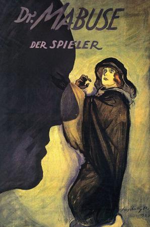 L'affiche du célèbre film de Fritz Lang, "Doctor Mabuse der Spieler", 1922